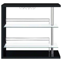 Prescott Rectangular Home Wine Table Black High Gloss - Home & Sleep Outlet