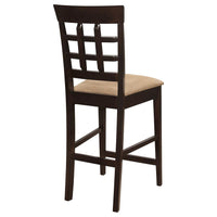 Gabriel Lattice Back Counter Chair Cappuccino (Set of 2) - Home & Sleep Outlet