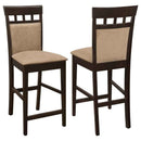 Gabriel Closed Back Counter Chair Cappuccino (Set of 2) - Home & Sleep Outlet