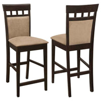 Gabriel Closed Back Counter Chair Cappuccino (Set of 2) - Home & Sleep Outlet