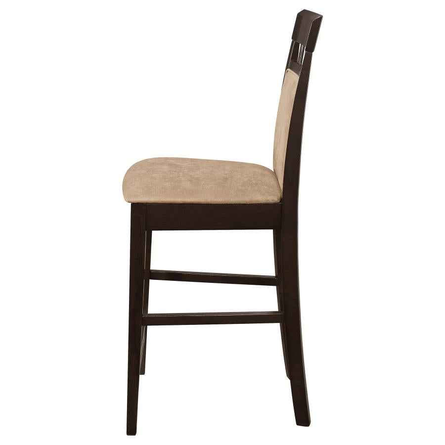 Gabriel Closed Back Counter Chair Cappuccino (Set of 2) - Home & Sleep Outlet