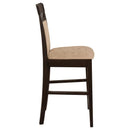 Gabriel Closed Back Counter Chair Cappuccino (Set of 2) - Home & Sleep Outlet