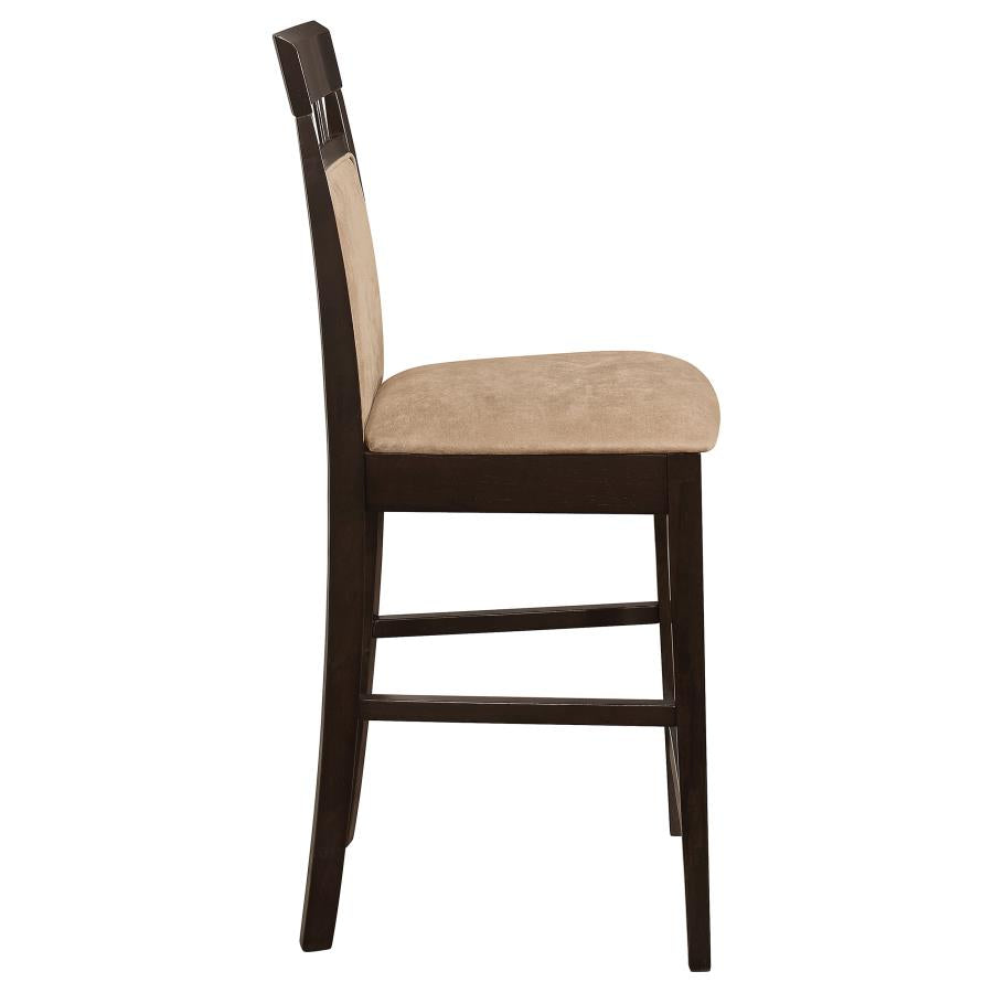 Gabriel Closed Back Counter Chair Cappuccino (Set of 2) - Home & Sleep Outlet