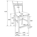 Gabriel Closed Back Counter Chair Cappuccino (Set of 2) - Home & Sleep Outlet