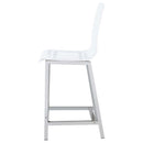 Juelia Clear Acrylic Counter Chair Chrome (Set of 2) - Home & Sleep Outlet