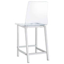Juelia Clear Acrylic Counter Chair Chrome (Set of 2) - Home & Sleep Outlet