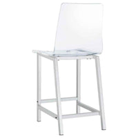 Juelia Clear Acrylic Counter Chair Chrome (Set of 2) - Home & Sleep Outlet