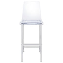 Juelia Clear Acrylic Bar Chair Chrome (Set of 2) - Home & Sleep Outlet