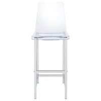 Juelia Clear Acrylic Bar Chair Chrome (Set of 2) - Home & Sleep Outlet