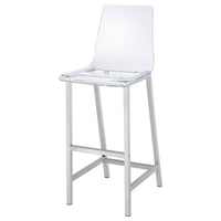 Juelia Clear Acrylic Bar Chair Chrome (Set of 2) - Home & Sleep Outlet