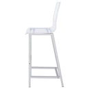 Juelia Clear Acrylic Bar Chair Chrome (Set of 2) - Home & Sleep Outlet