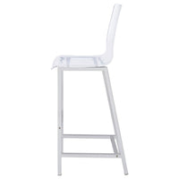 Juelia Clear Acrylic Bar Chair Chrome (Set of 2) - Home & Sleep Outlet