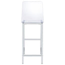 Juelia Clear Acrylic Bar Chair Chrome (Set of 2) - Home & Sleep Outlet