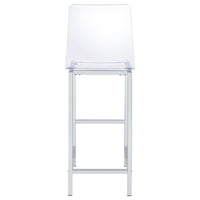 Juelia Clear Acrylic Bar Chair Chrome (Set of 2) - Home & Sleep Outlet