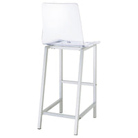 Juelia Clear Acrylic Bar Chair Chrome (Set of 2) - Home & Sleep Outlet