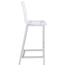Juelia Clear Acrylic Bar Chair Chrome (Set of 2) - Home & Sleep Outlet