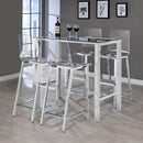 Juelia Clear Acrylic Bar Chair Chrome (Set of 2) - Home & Sleep Outlet
