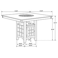Gabriel 5-piece Square Counter Height Dining Set Cappuccino - Home & Sleep Outlet