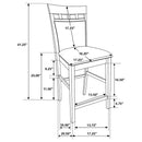 Gabriel 5-piece Square Counter Height Dining Set Cappuccino - Home & Sleep Outlet
