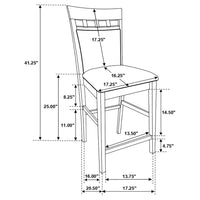 Gabriel 5-piece Square Counter Height Dining Set Cappuccino - Home & Sleep Outlet