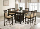 Gabriel 7-piece Square Counter Height Dining Set Cappuccino - Home & Sleep Outlet