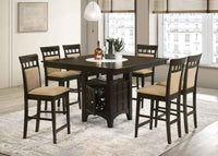 Gabriel 7-piece Square Counter Height Dining Set Cappuccino - Home & Sleep Outlet