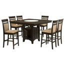 Gabriel 7-piece Square Counter Height Dining Set Cappuccino - Home & Sleep Outlet