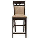 Gabriel 7-piece Square Counter Height Dining Set Cappuccino - Home & Sleep Outlet