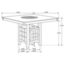 Gabriel 7-piece Square Counter Height Dining Set Cappuccino - Home & Sleep Outlet