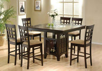 Gabriel 7-piece Square Counter Height Dining Set Cappuccino - Home & Sleep Outlet