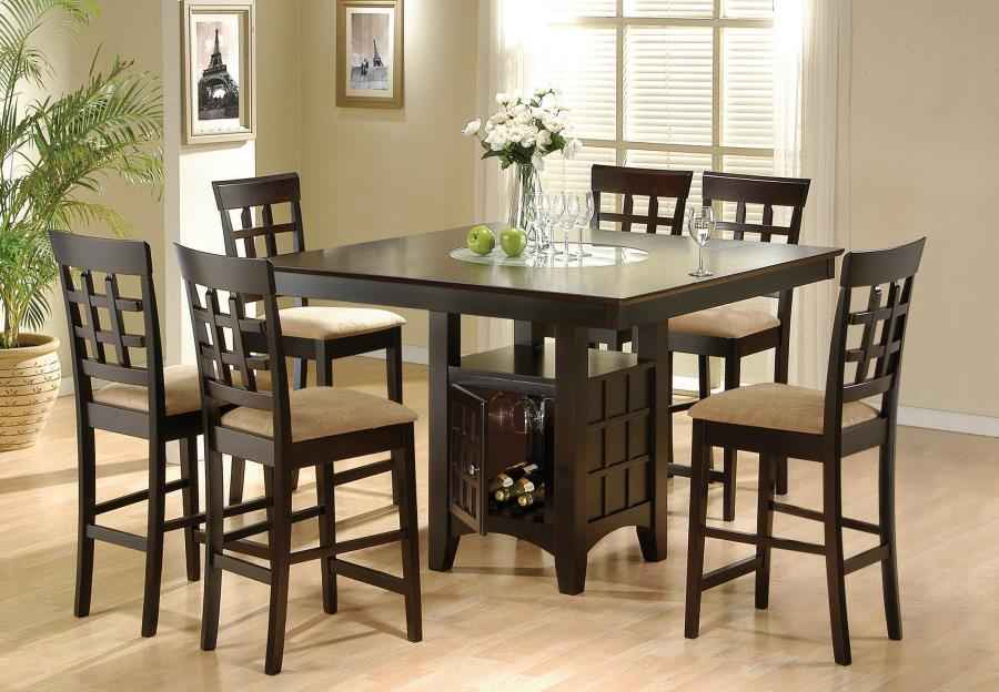 Gabriel 7-piece Square Counter Height Dining Set Cappuccino - Home & Sleep Outlet