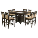 Gabriel 9-piece Square Counter Height Dining Set Cappuccino - Home & Sleep Outlet