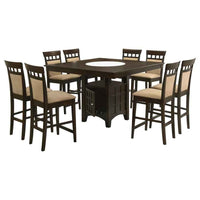 Gabriel 9-piece Square Counter Height Dining Set Cappuccino - Home & Sleep Outlet