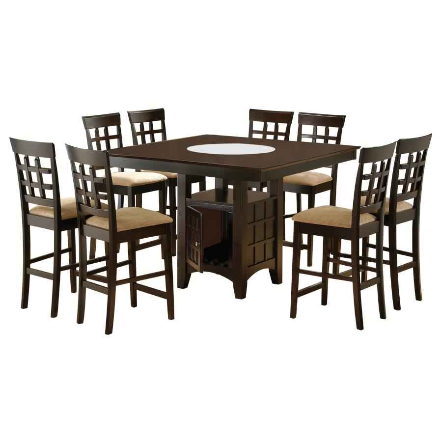 Gabriel 9-piece Square Counter Height Dining Set Cappuccino - Home & Sleep Outlet