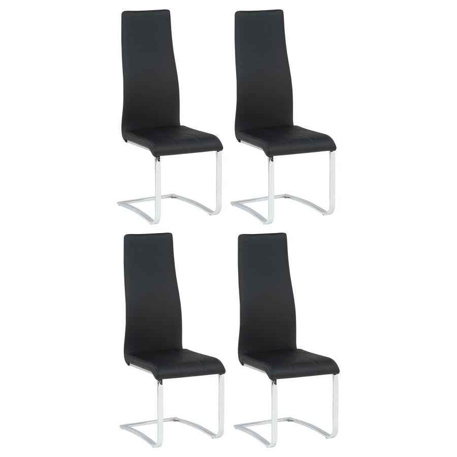 Montclair Upholstered Dining Side Chair Black (Set of 4) - Home & Sleep Outlet