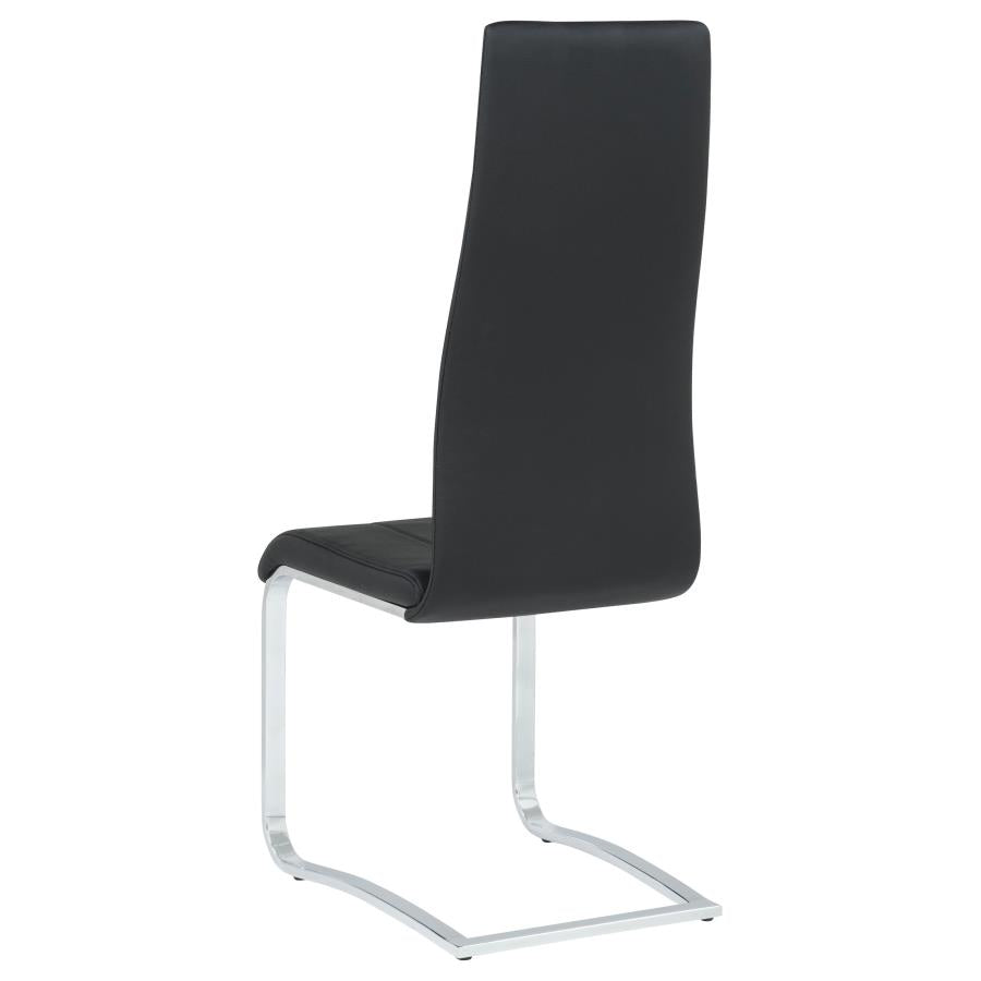 Montclair Upholstered Dining Side Chair Black (Set of 4) - Home & Sleep Outlet