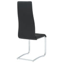 Montclair Upholstered Dining Side Chair Black (Set of 4) - Home & Sleep Outlet