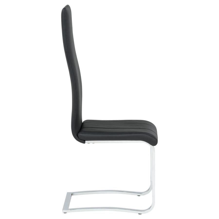 Montclair Upholstered Dining Side Chair Black (Set of 4) - Home & Sleep Outlet