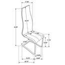 Montclair Upholstered Dining Side Chair Grey (Set of 4) - Home & Sleep Outlet