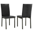 Garza Upholstered Dining Side Chair Dark Brown (Set of 2) - Home & Sleep Outlet
