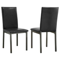 Garza Upholstered Dining Side Chair Dark Brown (Set of 2) - Home & Sleep Outlet