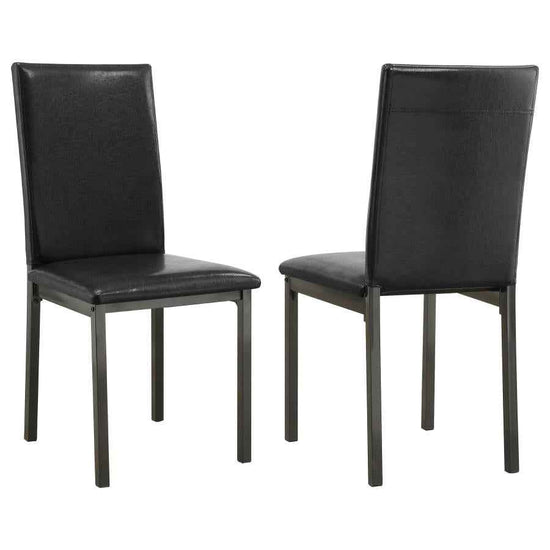 Garza Upholstered Dining Side Chair Dark Brown (Set of 2)