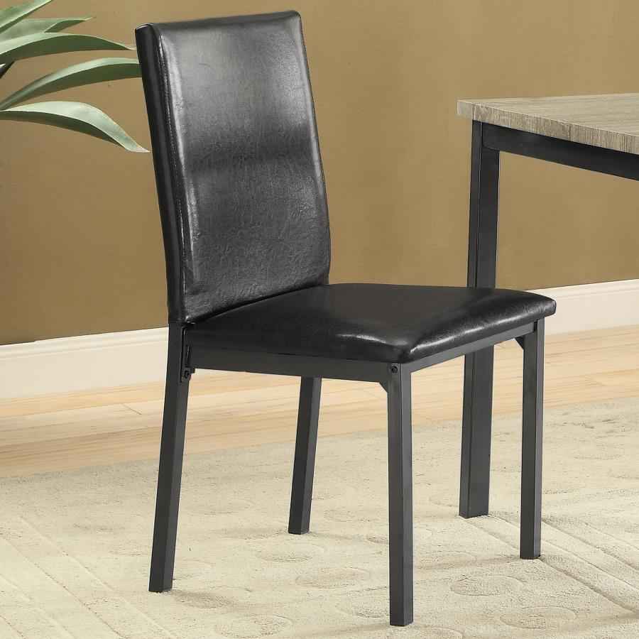 Garza Upholstered Dining Side Chair Dark Brown (Set of 2) - Home & Sleep Outlet