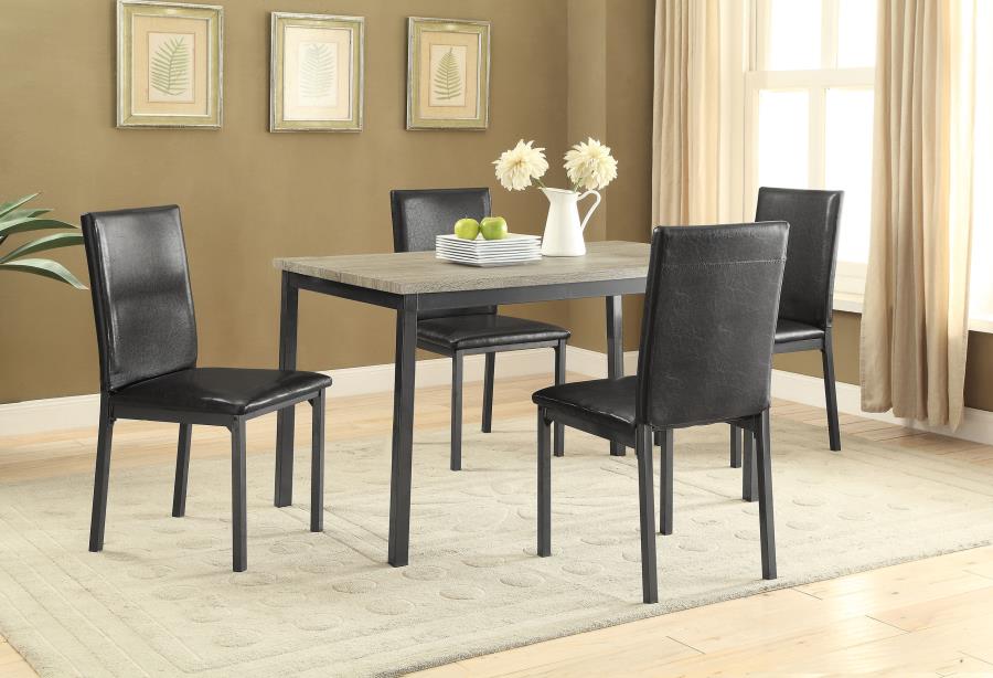 Garza Upholstered Dining Side Chair Dark Brown (Set of 2) - Home & Sleep Outlet