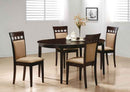 Gabriel 5-piece Extension Leaf Dining Table Set Cappuccino - Home & Sleep Outlet