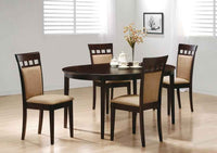 Gabriel 5-piece Extension Leaf Dining Table Set Cappuccino - Home & Sleep Outlet