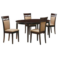 Gabriel 5-piece Extension Leaf Dining Table Set Cappuccino - Home & Sleep Outlet