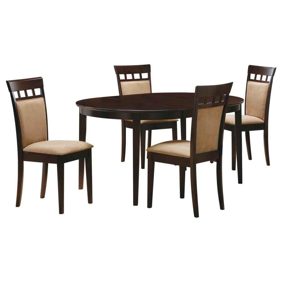 Gabriel 5-piece Extension Leaf Dining Table Set Cappuccino - Home & Sleep Outlet
