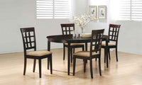 Gabriel 5-piece Extension Leaf Dining Table Set Cappuccino - Home & Sleep Outlet
