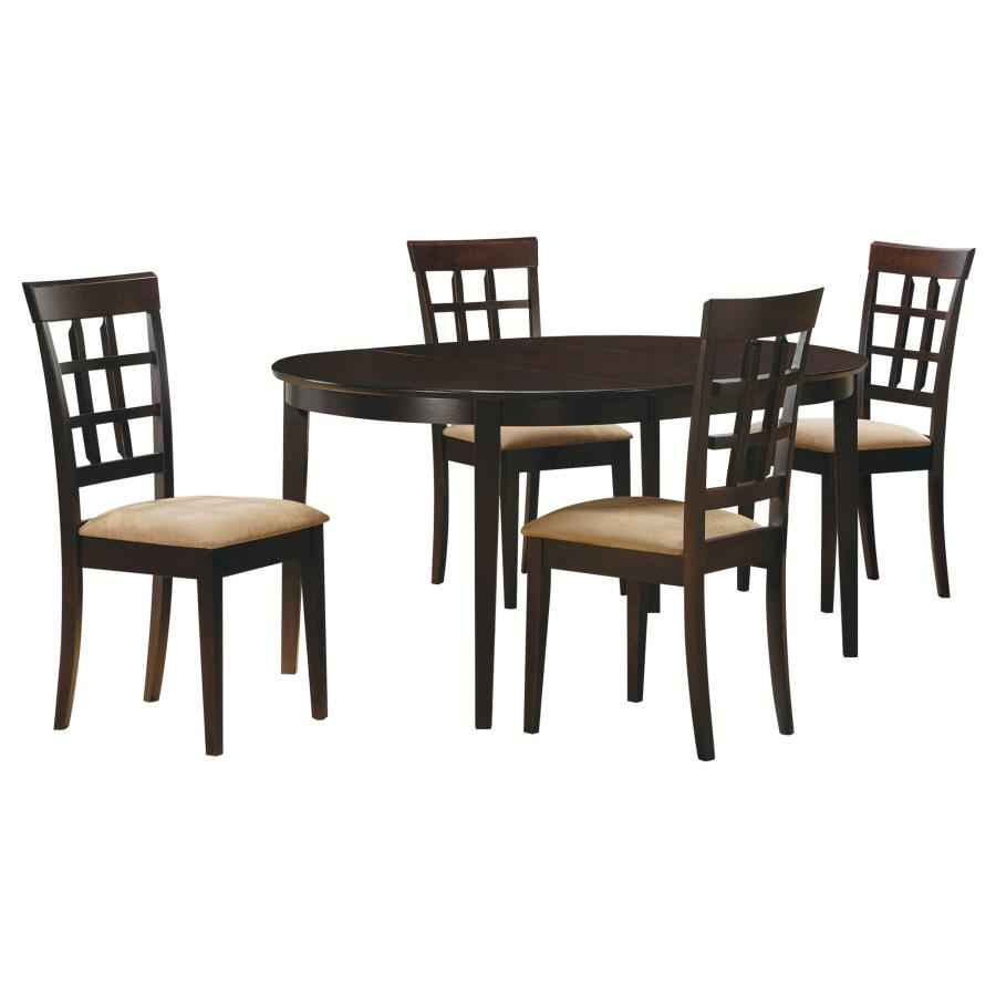 Gabriel 5-piece Extension Leaf Dining Table Set Cappuccino - Home & Sleep Outlet